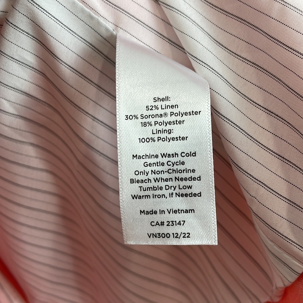 TALBOTS Sharkskin Linen Blend Blazer - Picture 9 of 11